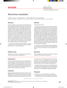 Neumonías neonatales - Acta Pediátrica Española