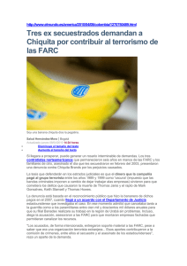Tres ex secuestrados demandan a Chiquita por contribuir al
