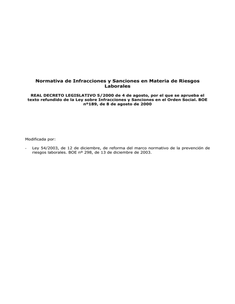 Infracciones Y Sanciones MCA