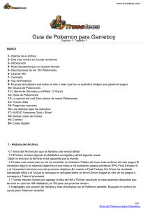 Guia de Pokemon para Gameboy