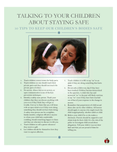 talking to your children about staying safe