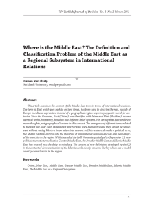 Where is the Middle East? The Definition and Classification Problem