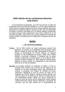 XXIX edición de los certámenes literarios