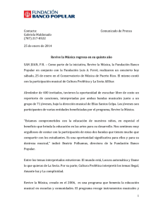 1 Contacto: Comunicado de Prensa Gabriela