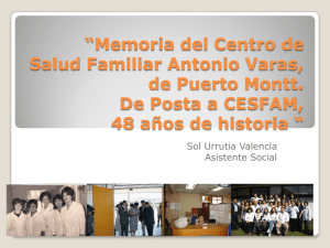 Memoria del Centro de Salud Familiar Antonio Varas, de Posta a