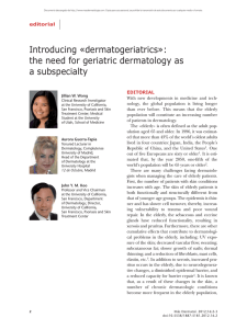 Introducing «dermatogeriatrics»: the need for geriatric dermatology
