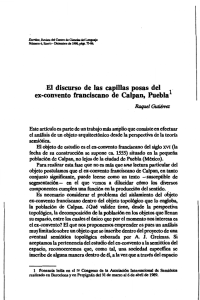 El discurso de las capillas posas del ex