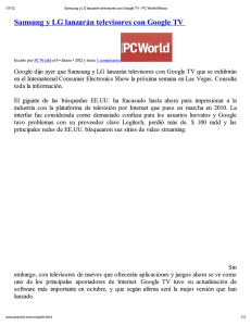 Samsung y LG lanzarán televisores con Google TV - PC World