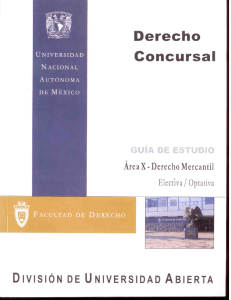 Derecho Concursal - Facultad de Derecho