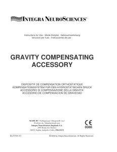 gravity compensating accessory