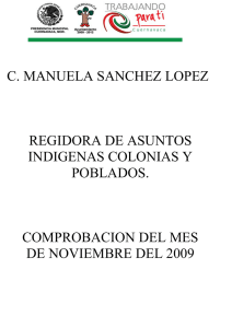 C. MANUELA SANCHEZ LOPEZ REGIDORA DE ASUNTOS