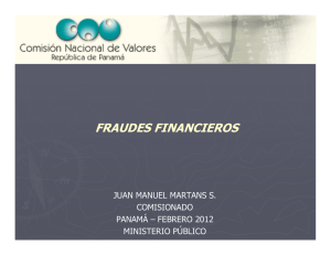fraudes financieros - Superintendencia del Mercado de Valores