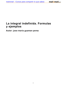 La integral indefinida. Formulas y ejemplos