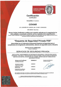 Certificación "Esquema de Seguridad Privada FES"