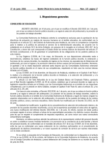 Decreto 109/2016 - Junta de Andalucía