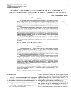the middle cretaceous el abra limestone at its type locality