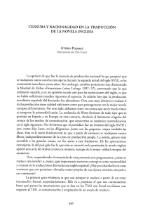 pdf Censura y nacionalidad en la traducción de la novela inglesa