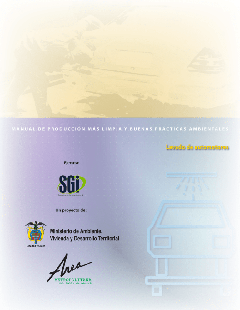 Manual producción más limpia lavado de automotores