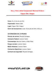 9na y 10ma válida Campeonato Nacional Enduro Cagua