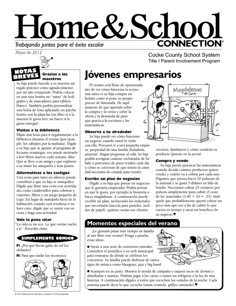 J venes Empresarios Cocke County School System