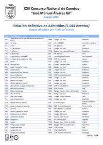 XXII Concurso Nacional de Cuentos