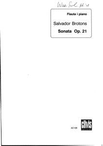 Page 1 Flauta i piano Salvador Brotons Sonata Op. 21 Page 2