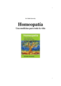 Libro. Homeopatía. Una medicina para toda la vida. Dr. Pablo