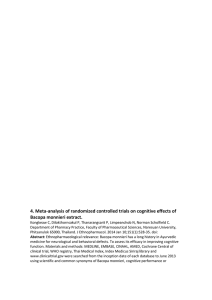4. Meta-analysis of randomized controlled trials on cognitive effects