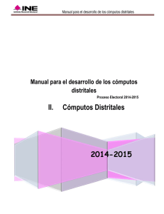 2014-2015 II. Cómputos Distritales