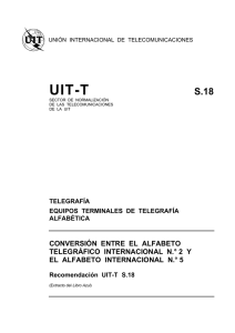 Conversión entre el Alfabeto Telegráfico Internacional N.° 2 y
