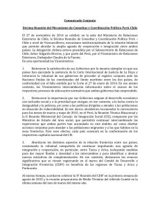 comunicado conjunto - Ministerio de Relaciones Exteriores de Chile