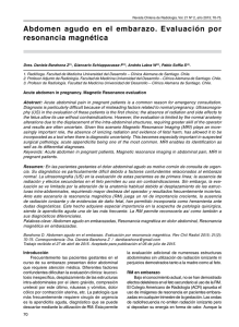 Abdomen agudo en el embarazo. Evaluación por resonancia