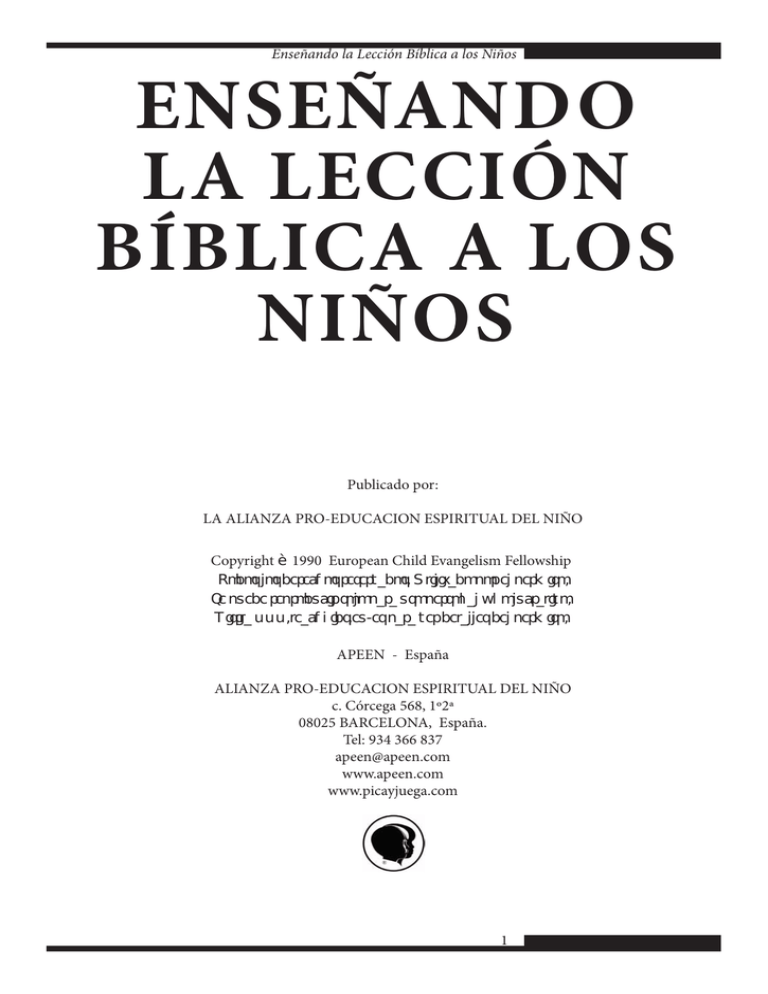 Enseñando La Lección Bíblica A Los Niños