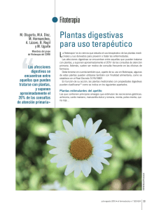 Plantas digestivas para uso terapéutico