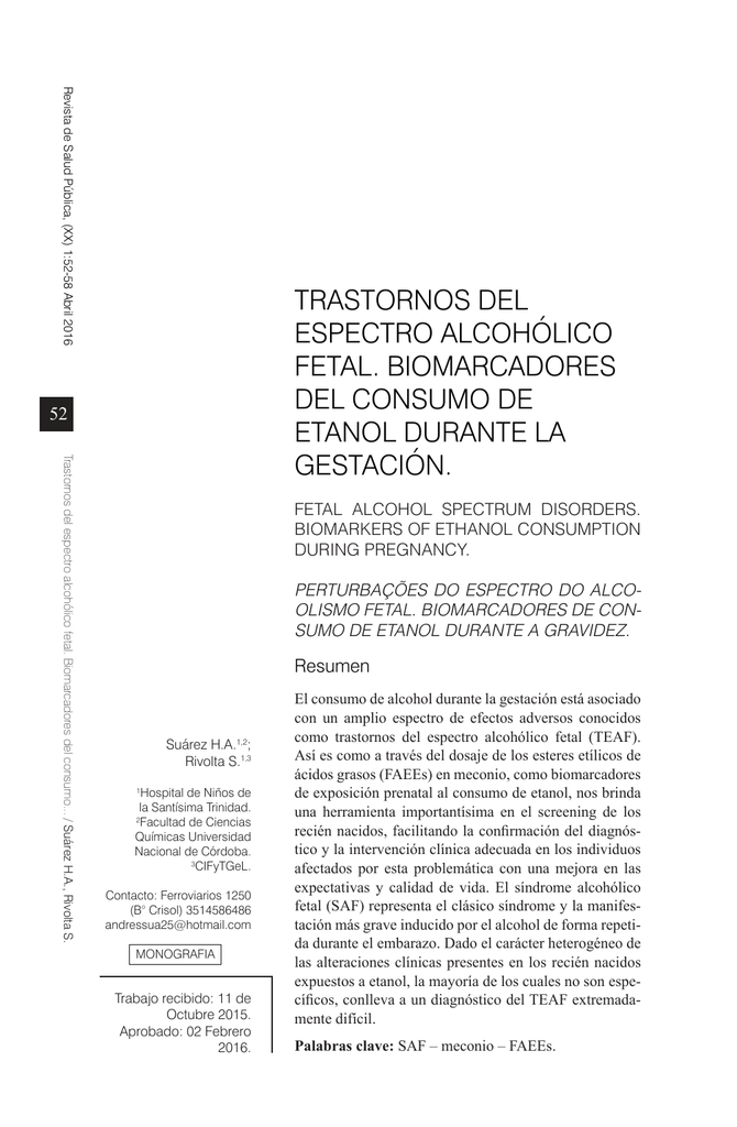 Trastornos Del Espectro Alcohólico Fetal