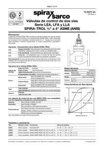 Válvulas de control de dos vías serie LEA, LFA y L