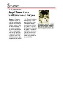 Ángel Teruel toma la alterantiva en Burgos
