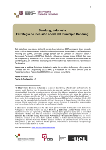 Bandung, Indonesia: Estrategia de inclusión social del municipio
