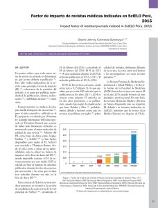 Factor de impacto de revistas médicas indizadas en SciELO Perú