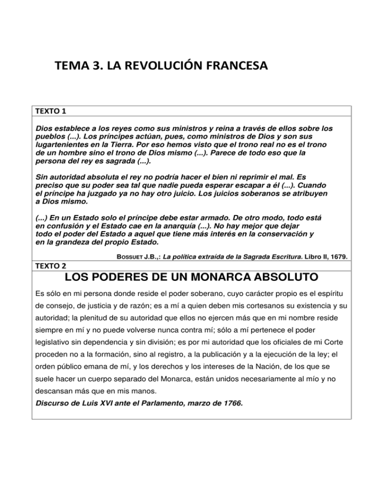 Tema La Revoluci N Francesa