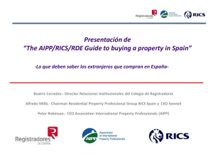 The AIPP/RIC/RDE Guide to buying a property in Spain