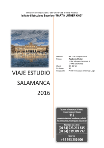 VIAJE ESTUDIO SALAMANCA 2016