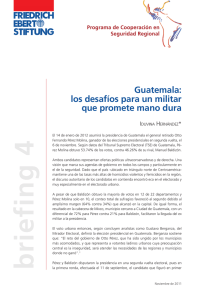 Guatemala : los desafíos para un militar que promete mano dura