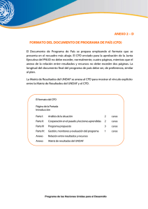 Formato del Documento de Programa de País (CPD)