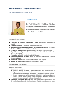Entrevista al Dr. Alejo García Naveira CURRICULUM Dr