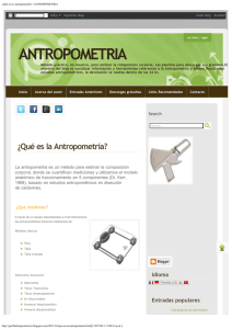 ¿Qué es la Antropometría? | ANTROPOMETRIA