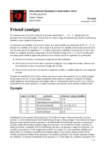 Friend (amigo) - International Olympiad in Informatics