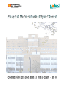 Memoria Docente 2014 - Hospital Universitario Miguel Servet