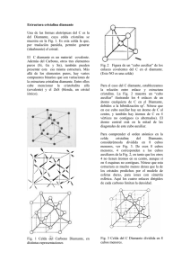 Estructura cristalina diamante Una de las formas alotrópicas del C