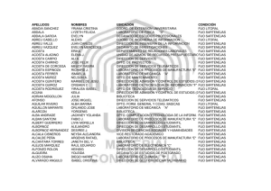 Registro Electoral 2014 de Empleados Fijos ordenados por Apellidos